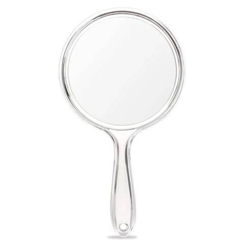 OWBIA Hand Mirror, Double-Sided Handheld Mirror 1X/3X Magnifying Mirror with Handle