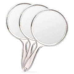 OWBIA Hand Mirror, Double-Sided Handheld Mirror 1X/3X Magnifying Mirror with Handle