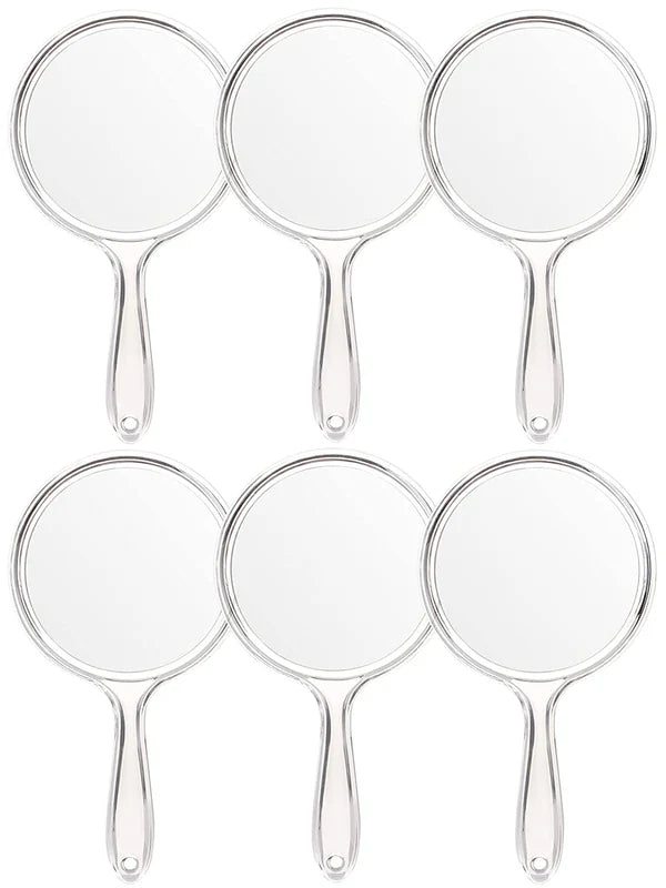 OWBIA Hand Mirror, Double-Sided Handheld Mirror 1X/3X Magnifying Mirror with Handle