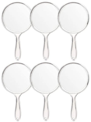 OWBIA Hand Mirror, Double-Sided Handheld Mirror 1X/3X Magnifying Mirror with Handle