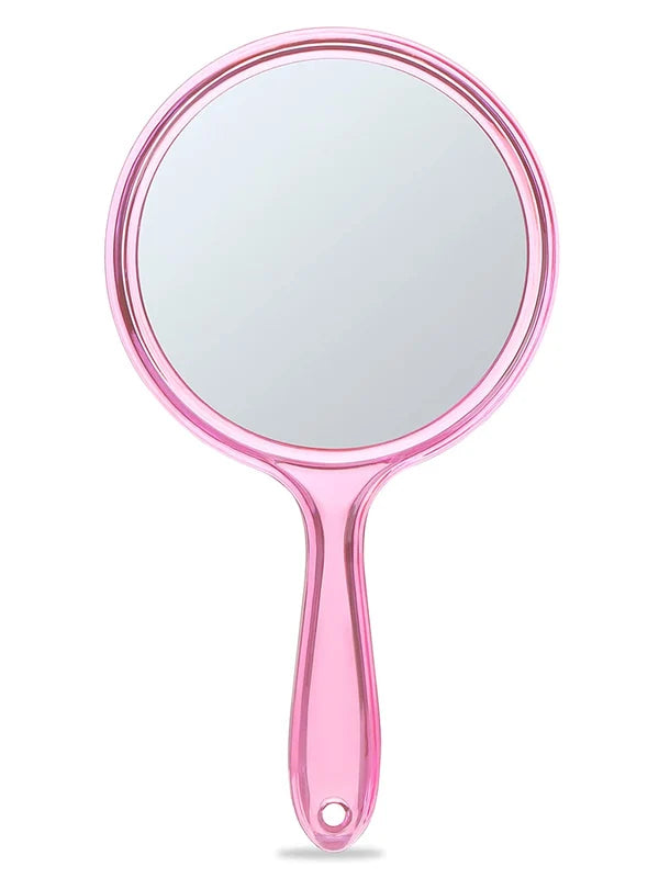 OWBIA Hand Mirror, Double-Sided Handheld Mirror 1X/3X Magnifying Mirror with Handle