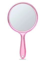 OWBIA Hand Mirror, Double-Sided Handheld Mirror 1X/3X Magnifying Mirror with Handle
