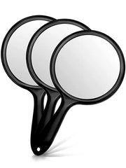 OWBIA Hand Mirror, Double-Sided Handheld Mirror 1X/3X Magnifying Mirror with Handle