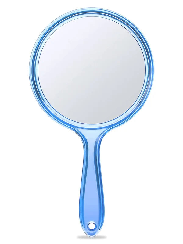OWBIA Hand Mirror, Double-Sided Handheld Mirror 1X/3X Magnifying Mirror with Handle
