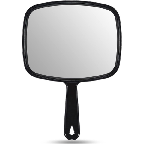 OWBIA Hand Mirror, All Black Handheld Mirror with Handle